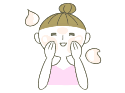 「温泉美容ミルク」でたっぷり潤い補給。
オールインワンでも使えます。